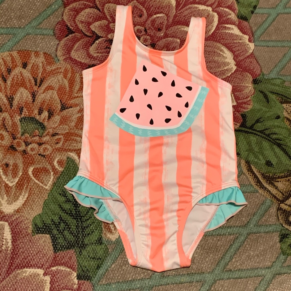 Cat and Jack Watermelon Stripe Swimsuit